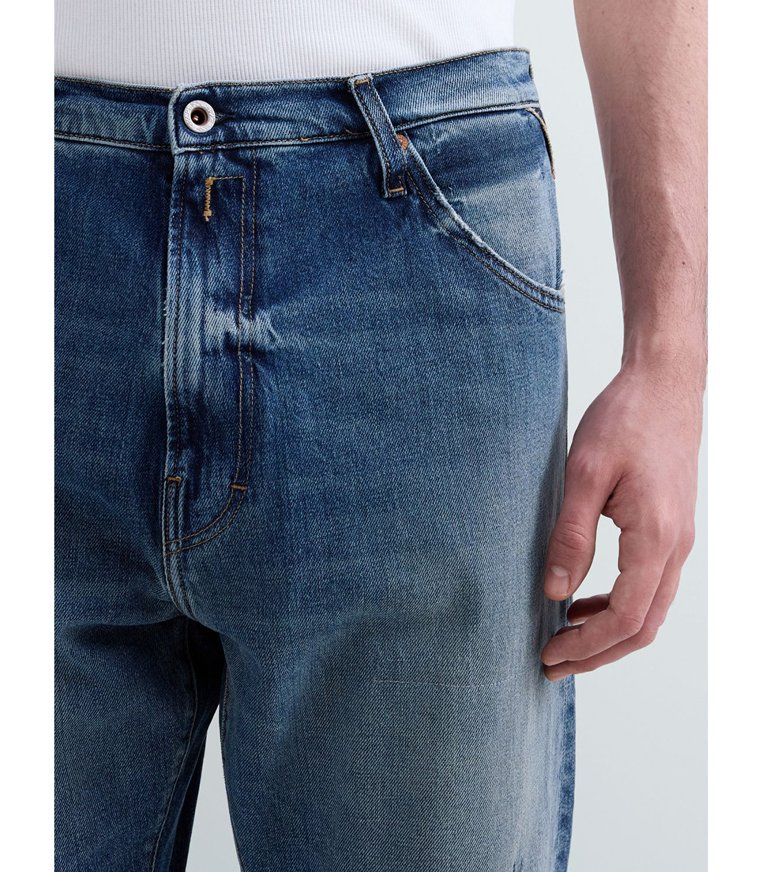 FC BAYERN着用 リラックステーパードWAINE コンフォートストレッチデニム 詳細画像 ブルー 7